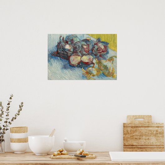 Rode kool en knoflook Vincent van Gogh Small Poster (Keuken)
