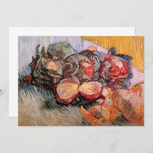 Rode Kool en Uien door Vincent van Gogh (Voorkant / Achterkant)