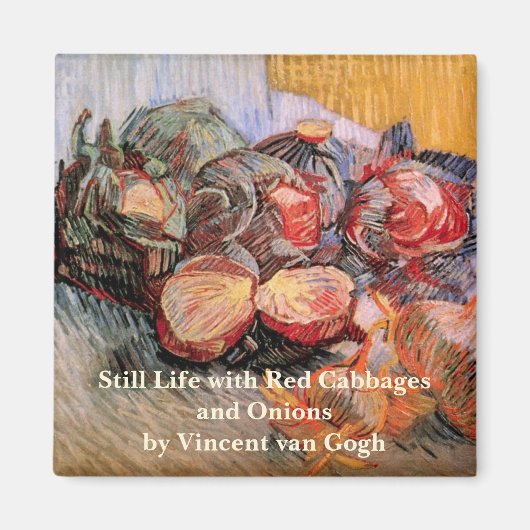 Rode Kool en Uien door Vincent van Gogh Magneet (Voorkant)