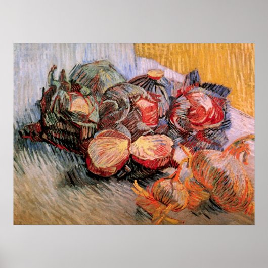 Rode Kool en Uien door Vincent van Gogh Poster (Voorkant)