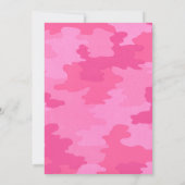 Rode koolstof en roze Afstuderen van Camouflage Kaart (Achterkant)