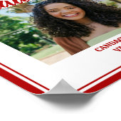 Rode Koor Foto Middelbare School Afstudeerfeest Poster (Hoek)