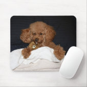 Rode Kop Poodle Muismat  - Slaperig (Met muis)