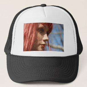 Rode kop trucker pet