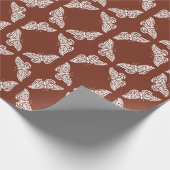 Rode koperen Kunsten en ambachtelijke vlinders Cadeaupapier (Hoek)