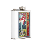 rode koppen op het eiland coney heupfles (Rechts)