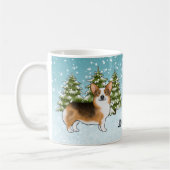Rode koppen Tri Pembroke Corgi Winter Kerstmis (Links)