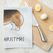 Rode koppen Tri Pembroke Corgi Winter Kerstmis Theedoek (Quarter Fold)