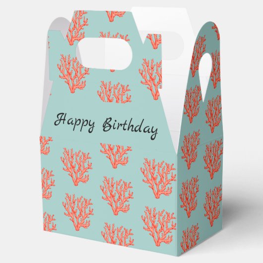 Rode koraal bedankdoosjes (Geopend)