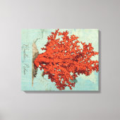  Rode Koraal Illustratie Canvas Afdruk (Voorkant)