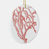 Rode koraal keramisch ornament (Rechts)