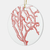 Rode koraal keramisch ornament (Links)