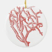 Rode koraal keramisch ornament (Achterkant)