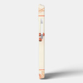 Rode koraal met de Grens van Shell van de Zeggen Case-Mate iPhone Case (Achterkant / Links)