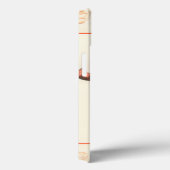 Rode koraal met de Grens van Shell van de Zeggen Case-Mate iPhone Case (Achterkant / Rechts)