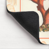 Rode koraal met de Grens van Shell van de Zeggen Muismat (Hoek)