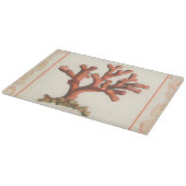 Rode koraal met de Grens van Shell van de Zeggen Snijplank (Hoek)