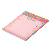 Rode koraal patchwork-kantelkunst notitieblok (Linkerzijde)