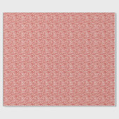 Rode koraal patroon cadeaupapier (Vlak)