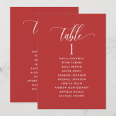 Rode koraal, plankaartjes met gastnamen (Voorkant / Achterkant)