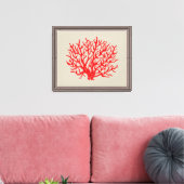 Rode Koraal Strand Muur Kunst  Canvas Afdruk (Insitu (Woonkamer))