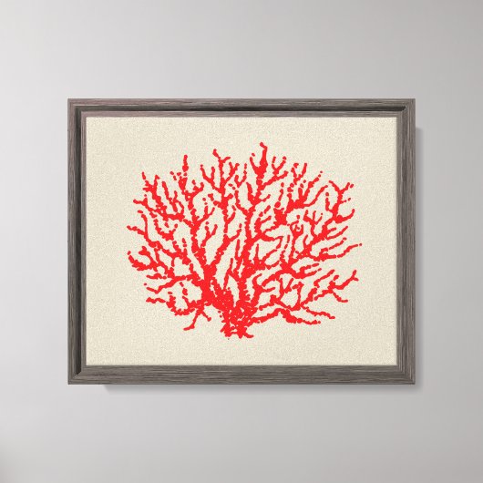 Rode Koraal Strand Muur Kunst  Canvas Afdruk (Voorkant)