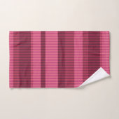 Rode koraal tinten gestreepte verticale patroon bad handdoek (Handdoek)