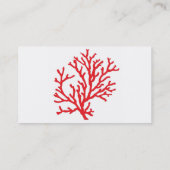 Rode koraal Visitekaartje (Achterkant)