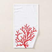 Rode koraalhanddoekset bad handdoek (Handdoek)