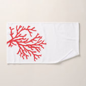 Rode koraalhanddoekset bad handdoek (Handdoek)