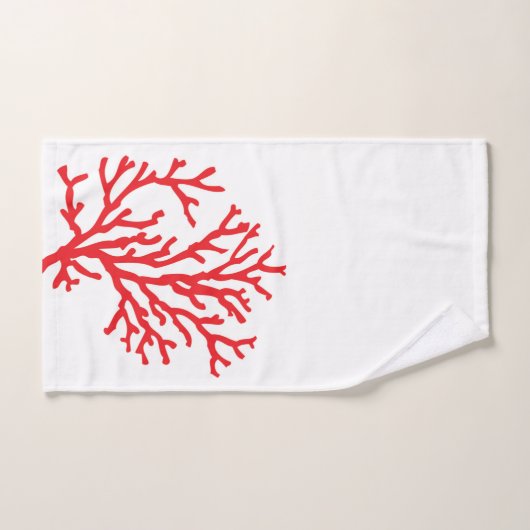 Rode koraalhanddoekset bad handdoek (Handdoek)