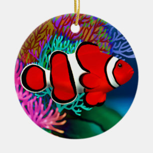 Rode koraalrif — Clownfish-ornament Keramisch Ornament