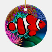 Rode koraalrif — Clownfish-ornament Keramisch Ornament (Achterkant)