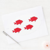 Rode koraalrif vis ovale sticker (Envelop)