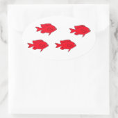 Rode koraalrif vis ovale sticker (Tas)