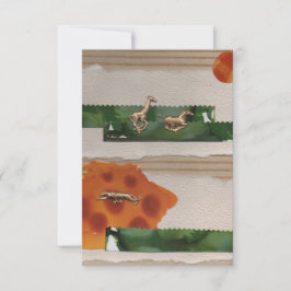 Rode korrel van Afrikaanse dieren Bedankkaart