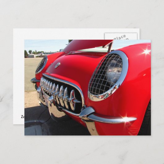 Rode korvet ~ briefkaart (Voorkant / Achterkant)