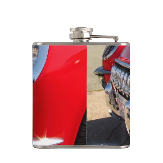 Rode korvet ~ kolf heupfles (Achterkant)