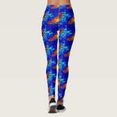 Rode kraaien blauw leggings (Achterkant)