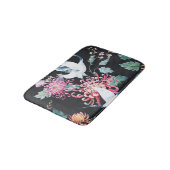 Rode kraan Chrysanthemum Waterverf Patroon Badmat (Gekanteld)
