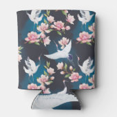 Rode kraan Magnolia: Japanse Waterverf. Blikjeskoeler (Achterkant)