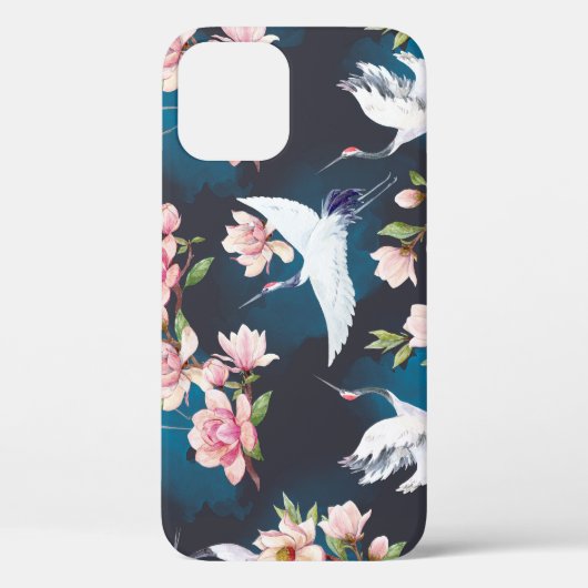 Rode kraan Magnolia: Japanse Waterverf. Case-Mate iPhone Case (Achterkant)
