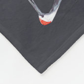 Rode kraan Magnolia: Japanse Waterverf. Fleece Deken (Hoek)