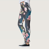 Rode kraan Magnolia: Japanse Waterverf. Leggings (Links)