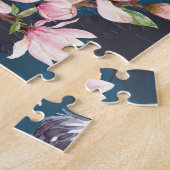 Rode kraan Magnolia: Japanse Waterverf. Legpuzzel (Zijkant)