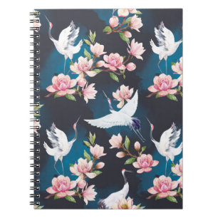 Rode kraan Magnolia: Japanse Waterverf. Notitieboek