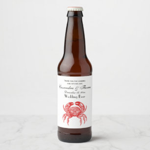 rode krab #1 Tekening Bier Etiket