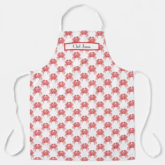 rode krab #1 Tekening Schort (Voorkant)