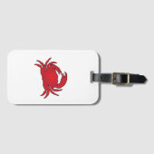 Rode krab bagagelabel (Voorkant (horizontaal))