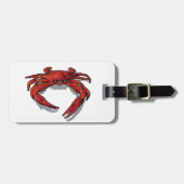 Rode krab bagagelabel (Voorkant horizontaal)